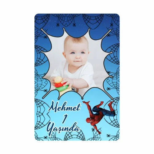 Örümcek Adam Temalı Doğum Günü Magneti